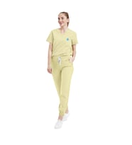 JOGGER- Kadın Likralı Limon Sarısı Üniforma Takımı (Çok Renkli)