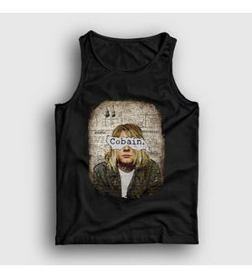 Presmono Unisex Siyah Paper Nirvana Kurt Cobain Atlet 35870tt