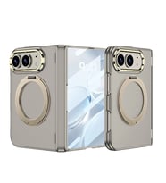 Apple iPhone Duo Kılıf M-safe Şarj Özellikli Zore Kıpta KPT-07 Ring Standlı Sert PC Kapak