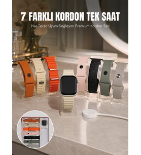Bluetooth Konuşmalı Akıllı Saat 7 Farklı Kordonlu iOS ve Android Uyumlu Akıllı Kol Saati