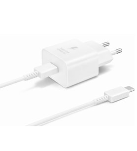 SChitec 25W Type-C Çıkışlı Hızlı Şarj Aleti Type-C to Type-C Kablolu Set Beyaz SC005