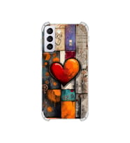 PrintiFy Samsung Galaxy S21 Plus ile Uyumlu Düşlerin Dansı Serisi Zamanın Kalbi Tasarımlı Uv Baskılı Köşe Korumalı Antişok Kılıf