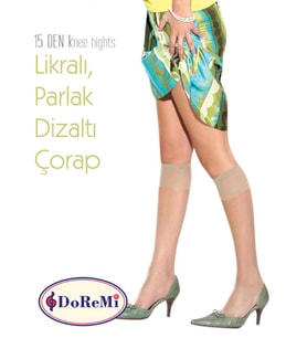 Pierre Cardin Dizaltı 38 - Bronz Likrali Parlak Tekli Çorap