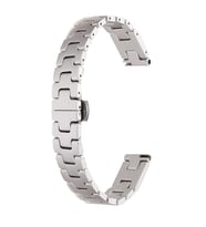Apple Watch 44mm Kordon Metal İnce Strap Kayış 150 (Siy.Byz.Kareli Dsn.)