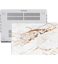 MacBook Air M1 Kılıf A2337 Uyumlu 13 İnç Mermer Desenli Hard Case A2179 A1932 Sert Koruyucu Kapak Sarı