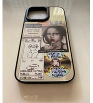 IPHONE 14 Pro Max Aynalı Desenli Şık ve Kaliteli Telefon Kılıfı (Siyah)