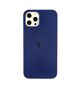 iPhone 12 Pro Max Kılıf Karbon Pp Silikon - Mavi