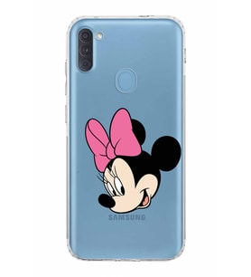 Samsung Galaxy A11  Kamera Korumalı  Kapak Minnie Mouse Tasarımlı  Şeffaf Kılıf