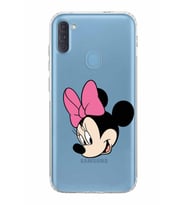 Samsung Galaxy A11  Kamera Korumalı  Kapak Minnie Mouse Tasarımlı  Şeffaf Kılıf