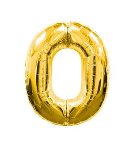0 Rakamlı Folyo Balon Gold Renk  40 inç (5343)