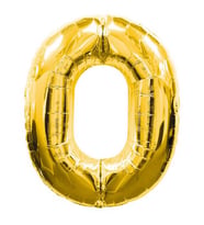 0 Rakamlı Folyo Balon Gold Renk 40 inç (5343)