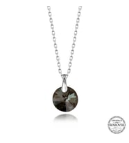 Swarovski Crystal İris Yeşil Taşlı Gümüş Kadın Kolye