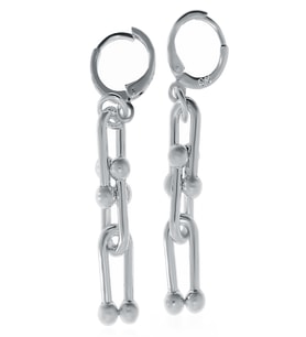 Kadın Çelik Halka Detay Küpe (Silver)