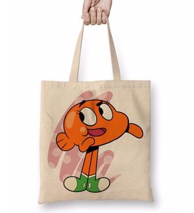 Cartoon Dylean Gumball Darwin Bez Çanta Uzun Saplı