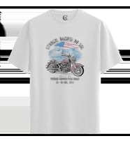 Sturgis Moto - %100 Pamuklu Kadın Beyaz Tişört - Premium Quality (Siyah - Beyaz)