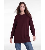 LCW Modest Bordo Bisiklet Yaka Kadın Triko Tunik