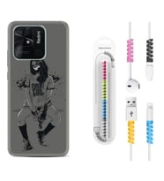 Xiaomi Redmi Note 7 8 9 Pro 10 2022 10 Pro 10S Kılıf Kablo Koruma Spiral Silikon Purest Evil 1627