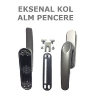 Gri Renkli Eksenal Alüminyum Pencere Cephe Kolu Eksenel Kol