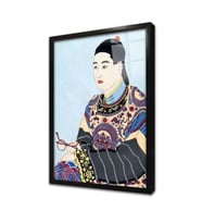 Japon Kadın Çerçeveli Cam Tablo