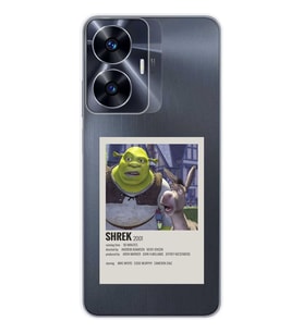 Realme C55 Uyumlu Shrek Minimalsit Poster Desenli Şeffaf Telefon Kılıfı