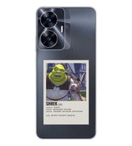 Realme C55 Uyumlu Shrek Minimalsit Poster Desenli Şeffaf Telefon Kılıfı