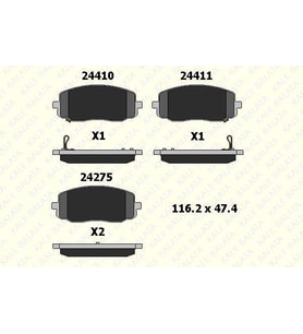 KALE HYUNDAI i10 Ön Takım Balatası (2008-2012)