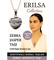 Sertifikalı Kalp Model Zebra Jasper Doğal Taş Kolye – Yaşam Gücü İstikrar ve Denge Taşı (Çok Renkli)
