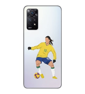 Xiaomi Redmi Note 11 PRO Uyumlu Ronaldinho Tasarımlı Şeffaf Telefon Kılıfı