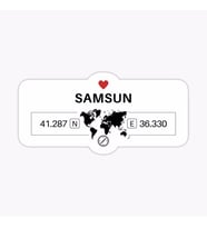 Samsun Gps Harita Sticker Oto Araba Yapıştırma 17CM