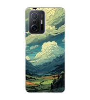 Redmi Mi 11T/Mi 11T Pro Uyumlu Doğa ve Bulut Desenli Şeffaf Telefon Kılıfı