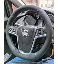 Opel Astra J Cosmo Sport Kasa  Araca Özel Direksiyon Kılıfı NOKTA NUBUK GRİ İPLİ (Karışık)