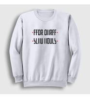 Presmono Unisex Beyaz Send Nudes Katlamalı Gizli Yazılı Sweatshirt 343491tt (Beyaz)