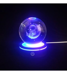 Renk Değiştiren Yeni Nesil Usb'li Dönen Cam Küre