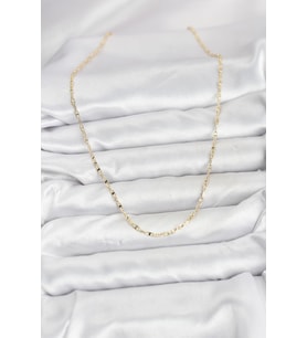 14K Gold Renk Pirinç Gemi Zinciri Kadın Kolye (CM) (Standart)