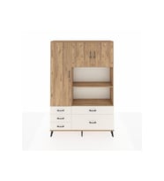 Arges Dolap 7 Raflı 5 Çekmeceli 3 Kapaklı 132x30x195 Çam-Çam/Aytaşı