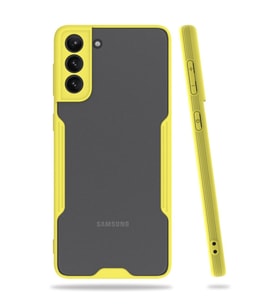 Samsung Galaxy S21 Plus Kılıf Platin Silikon - Sarı
