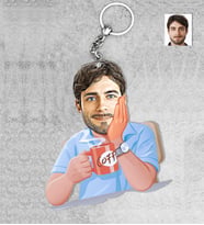 Kişiye Özel Öğretmen Erkek Ahşap Anahtarlık-12