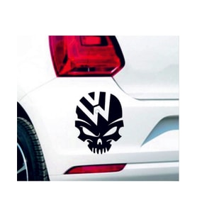 Volkswagen Kurukafa Kuru Kafa Sticker Siyah Renk 18CM