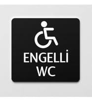 Engelli Tuvaleti Kapı Levhası Ofis Yönlendirme Kapı İsimlik Tabela