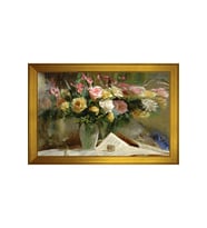 Manzara Temalı Kanvas Tablo 80 x 110 cm Gold Çerçeve