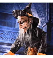 Dekoratif Hediyelik Cadılar Bayramı Halloween Sensörlü Işıklı Sesli Cadı 145 cm