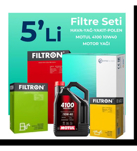 Filtron Jeep Grand Cherokee 3.1 Dizel Filtre Bakım Seti Motul Motor Yağlı (1999-2002) 5 Li
