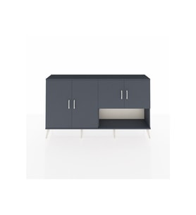 Arges Konsol 6 Raflı 4 Kapaklı 176x30x99 Antrasit-Antrasit