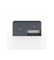 Arges Konsol 6 Raflı 4 Kapaklı 176x30x99 Antrasit-Antrasit
