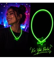 Fosforlu Yıldız Parti Kolyesi – Neon Işıklı Kolye Yeşil Renk