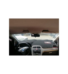 Fiat Grande Punto Modellerine Uygun Torpido Koruma Halısı Siyah Kenar Renk Siyah