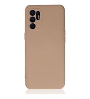 Oppo Reno 6 Kılıf Nano İçi Kadife Silikon - Pudra