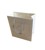 Tahtakale Toptancı Karton Hediye Çantası Gümüş Saray Desenli 20X20X10 CM (10 Adet)  Krem