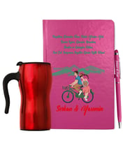 Sevgililer Gününe Özel Defter Kalem & Termos Mug Hediye Seti 12