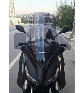 MOTOCAM Yamaha Xmax Ön Cam 2014-2017 Model 59cm Füme Renkli 4mm ELCİKLİ